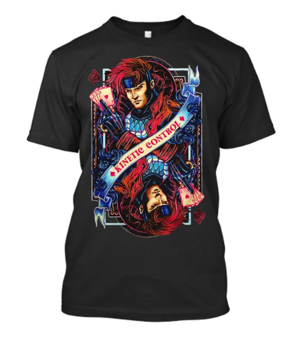Gambit Kinetic Control Playing Card T-Shirt