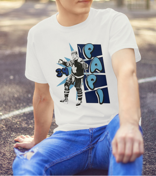 Toronto Maple Leafs Auston Matthews 34 Papi Hockey Legend T-Shirt
