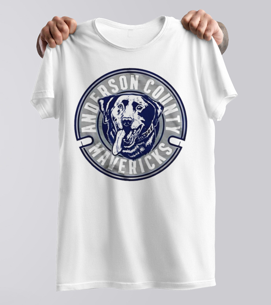 Anderson County Mavericks Dog Emblem T-Shirt