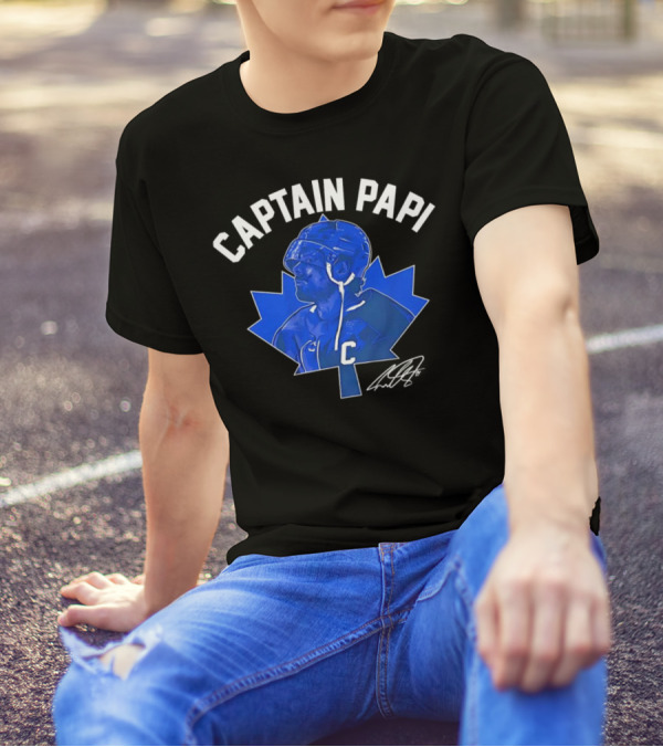 Captain Papi Auston Matthews Toronto Maple Leafs Signature T-Shirt