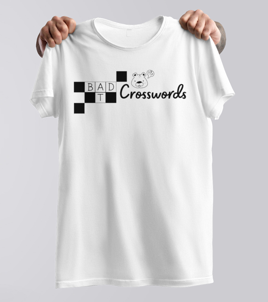BAD T Crosswords Bear Icon Puzzled Expression T-Shirt
