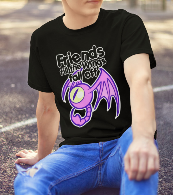Friends Till The Wings Fall Off Purple Winged Creature T-Shirt