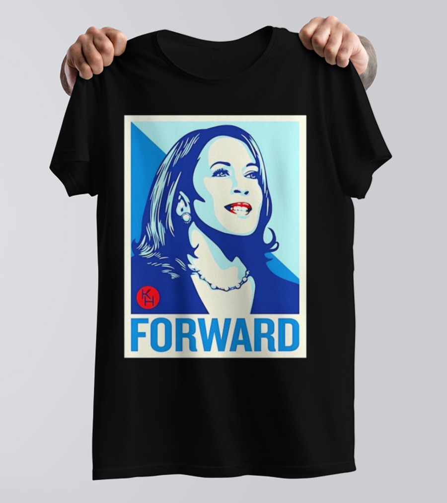 Kamala Harris Forward 2024 Blue Red Campaign T-Shirt