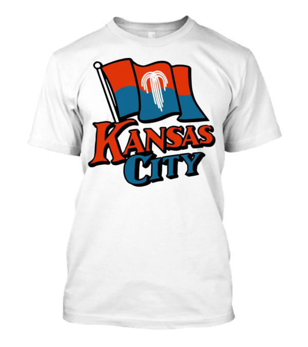 Kansas City Flag With Orange And Blue T-Shirt