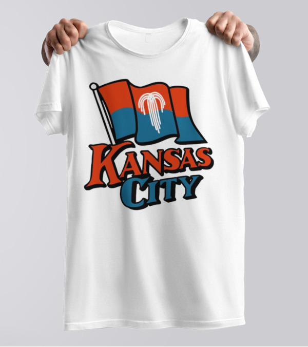 Kansas City Flag With Orange And Blue T-Shirt