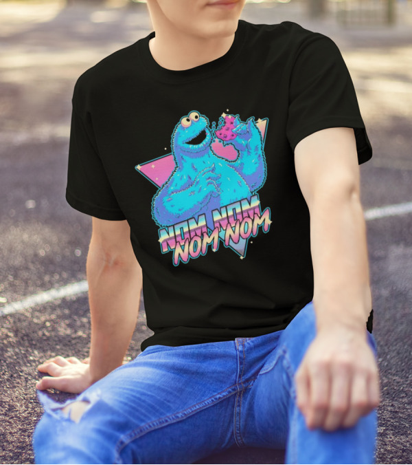 Nom Nom Nom Monster Who Loves A Cookie T-Shirt