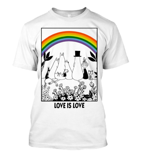 Moomin Love Is Love Rainbow Pride T-Shirt