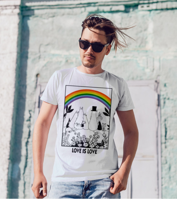 Moomin Love Is Love Rainbow Pride T-Shirt