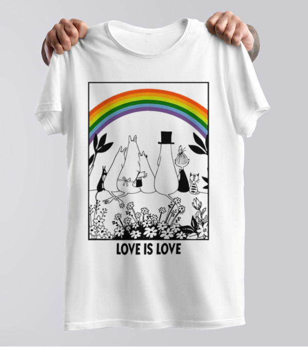 Moomin Love Is Love Rainbow Pride T-Shirt