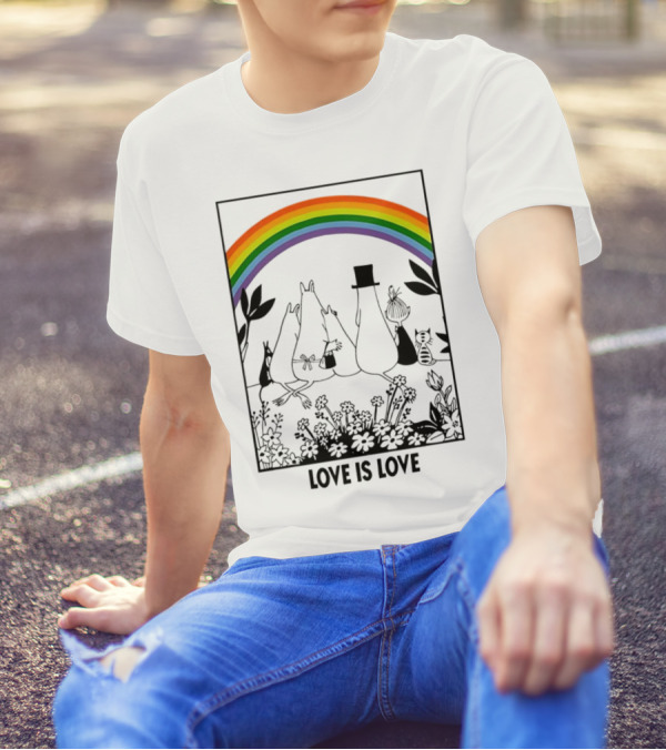 Moomin Love Is Love Rainbow Pride T-Shirt
