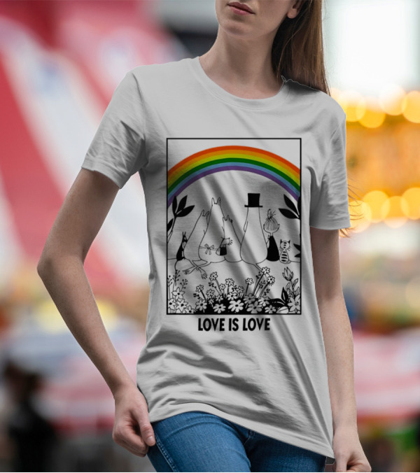 Moomin Love Is Love Rainbow Pride T-Shirt