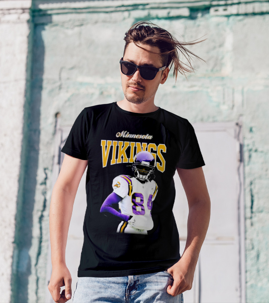 Minnesota Vikings Randy Moss Number 84 Retired Player Sideline Legend T-Shirt