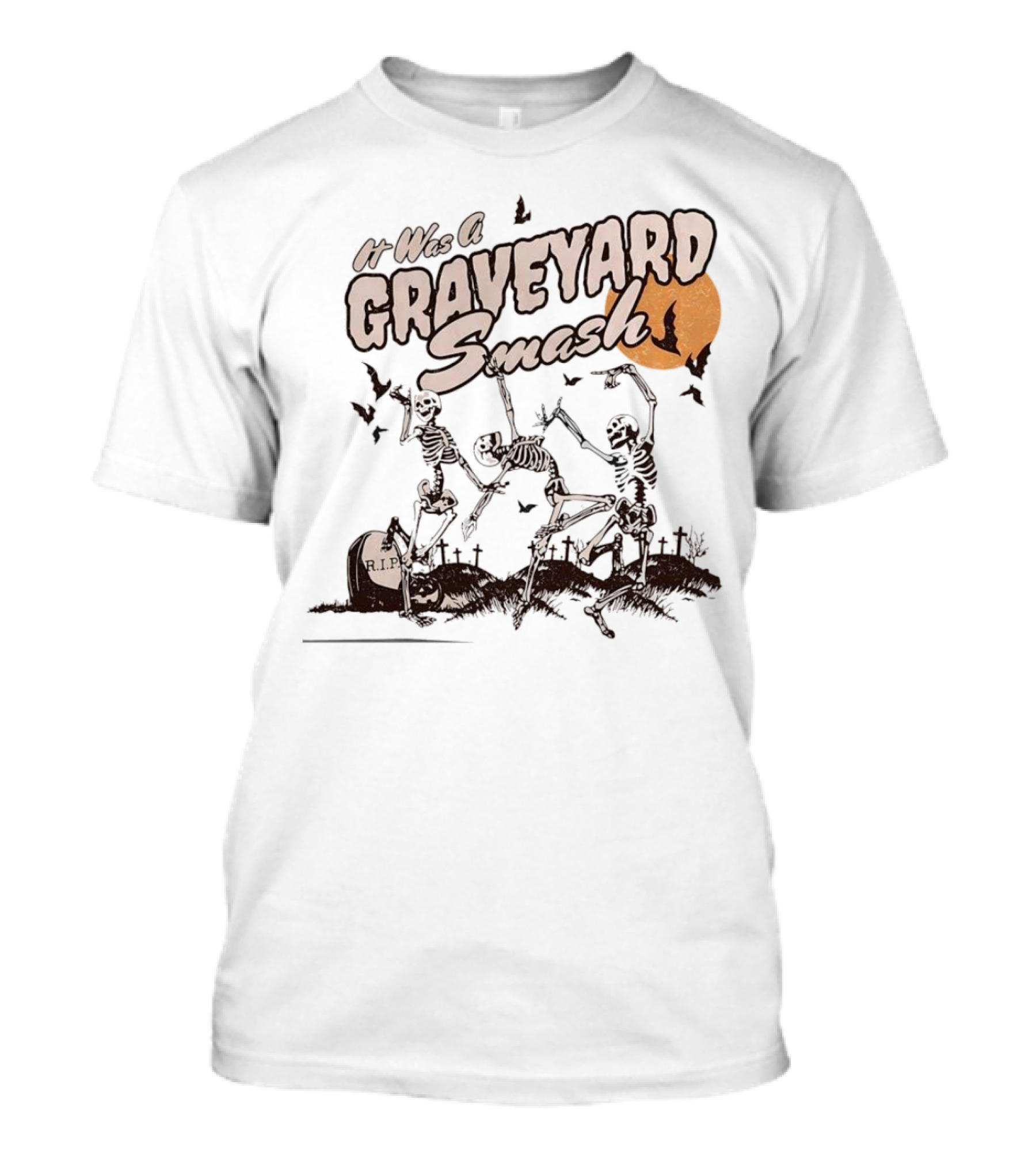 It Was A Graveyard Smash Skeletons Dancing Halloween T-Shirt