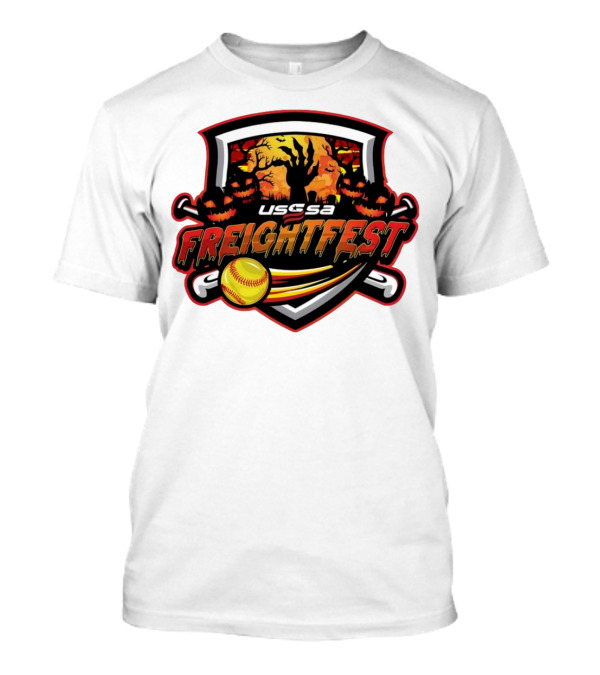 USSSA Fast Pitch Freightfest 2024 Halloween Softball Texas T-Shirt