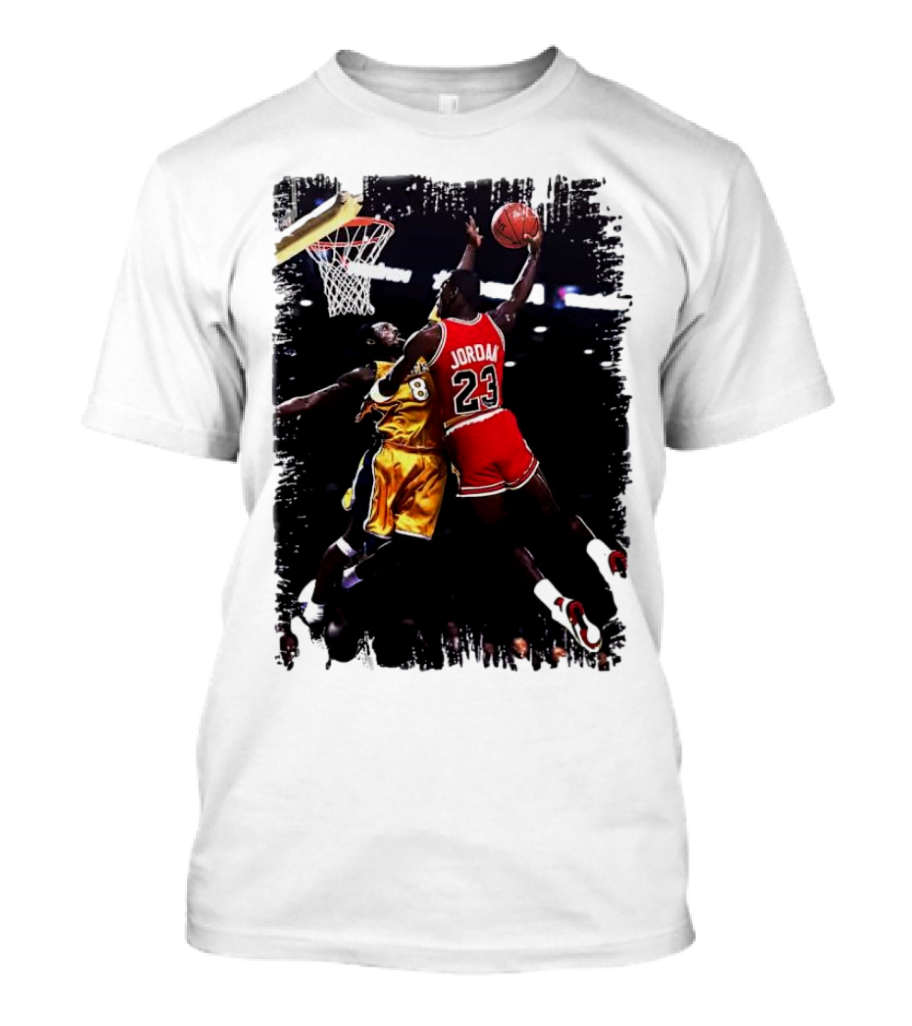 Kobe Bryant 8 Vs Michael Jordan 23 Basketball Vintage NBA Duel T-Shirt