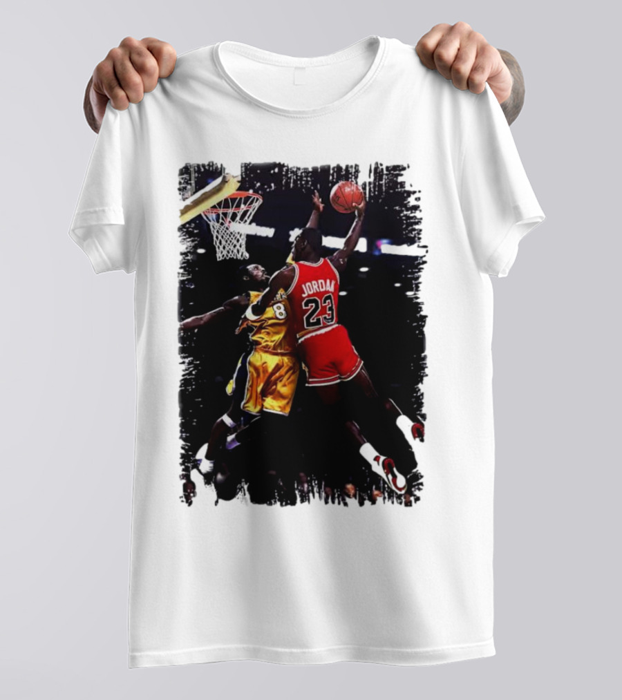 Kobe Bryant 8 Vs Michael Jordan 23 Basketball Vintage NBA Duel T-Shirt