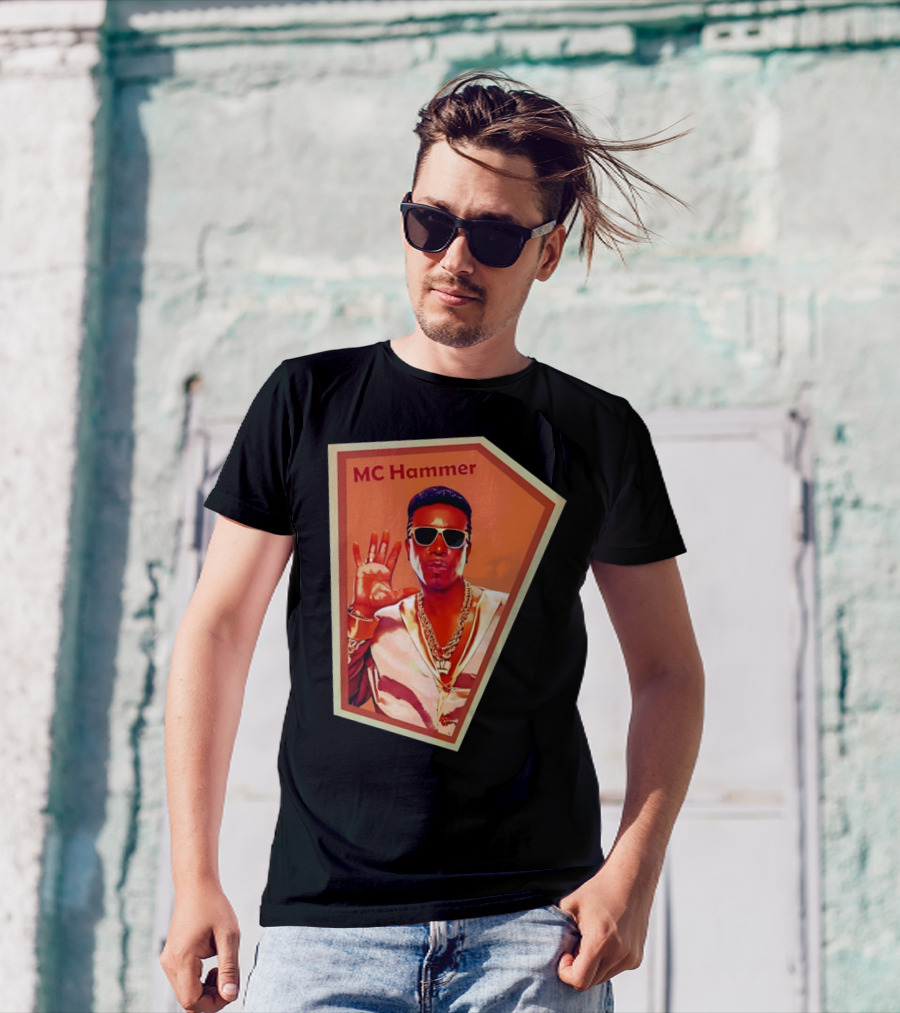 MC Hammer Retro Iconic Style Sunglasses Chains Wave Hand Gesture T-Shirt