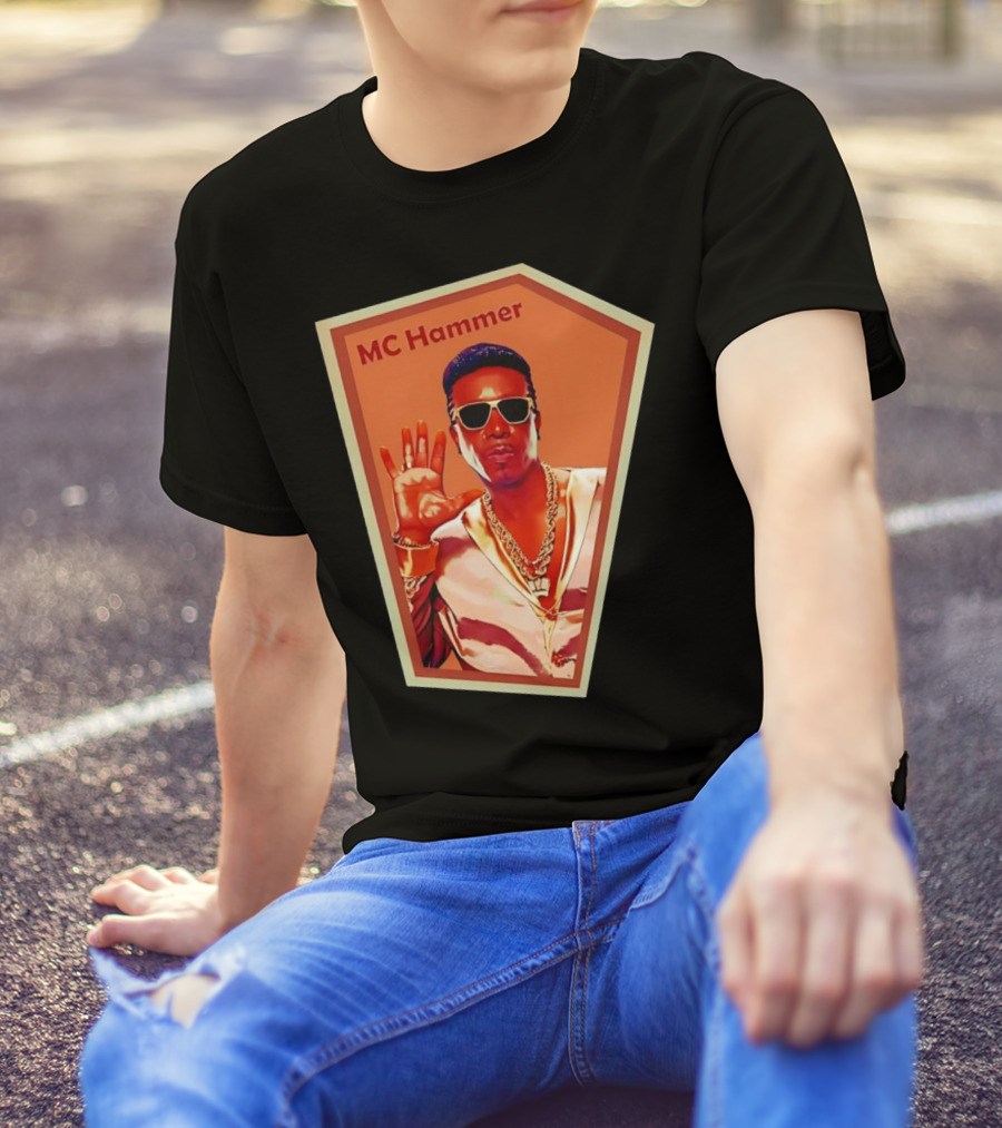 MC Hammer Retro Iconic Style Sunglasses Chains Wave Hand Gesture T-Shirt