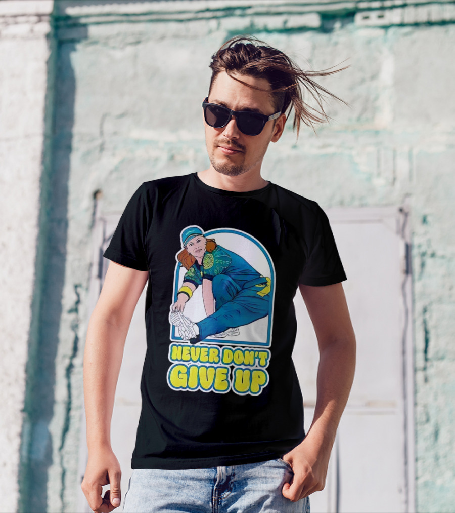 Never Don’t Give Up Raygun Rachael Gunn T-Shirt