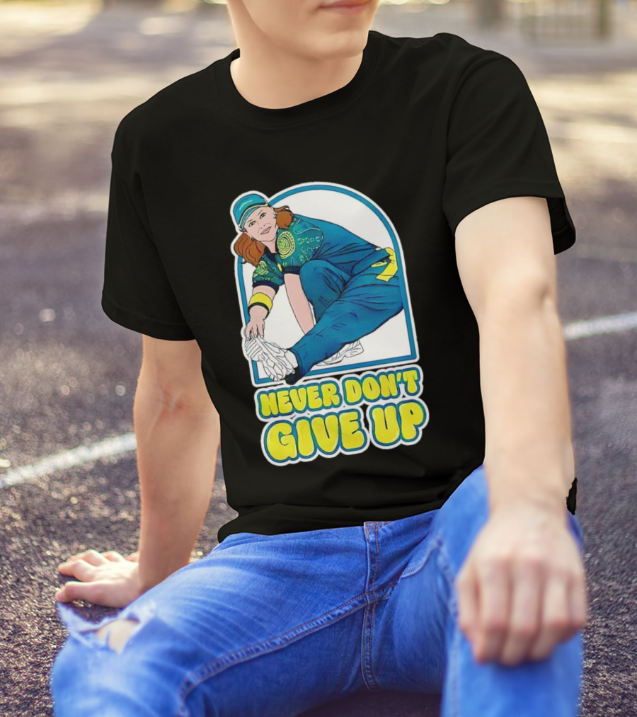 Never Don’t Give Up Raygun Rachael Gunn T-Shirt