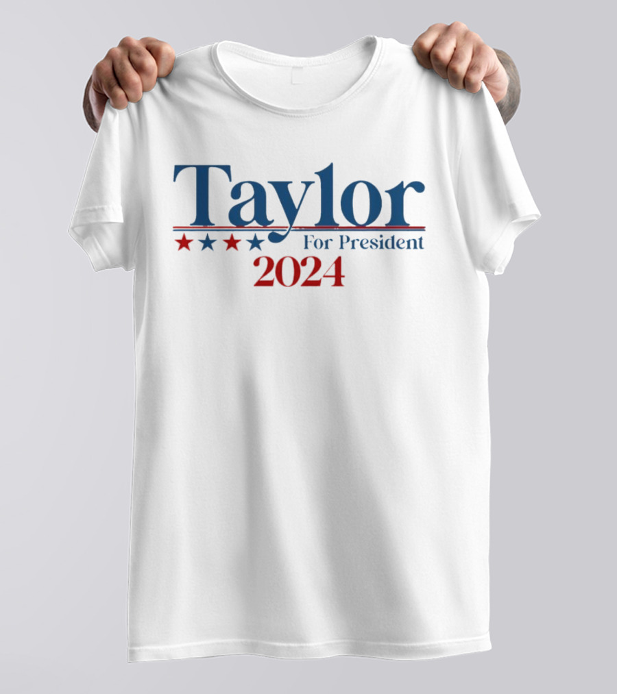 Sharon Osbourne Taylor For President 2024 Stars Red Blue T-Shirt