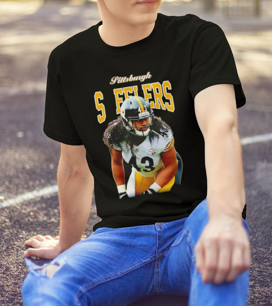 Pittsburgh Steelers Troy Polamalu Retired Player Number 43 Sideline T-Shirt