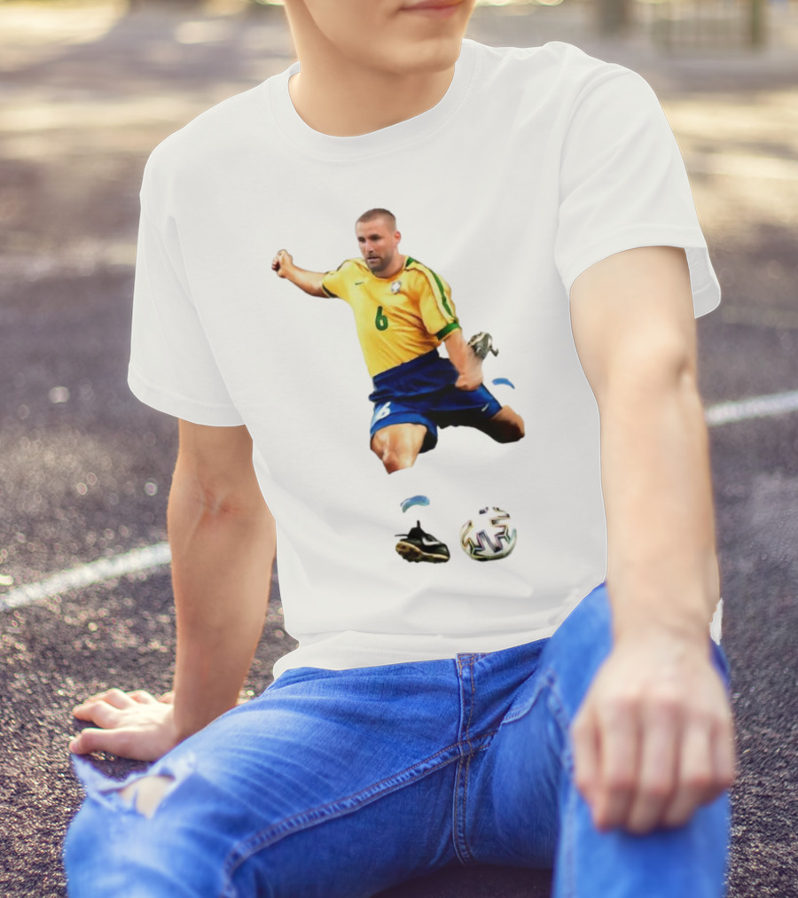 Shawberto Carlos Footballer In Brazilian Kit With Ball T-Shirt