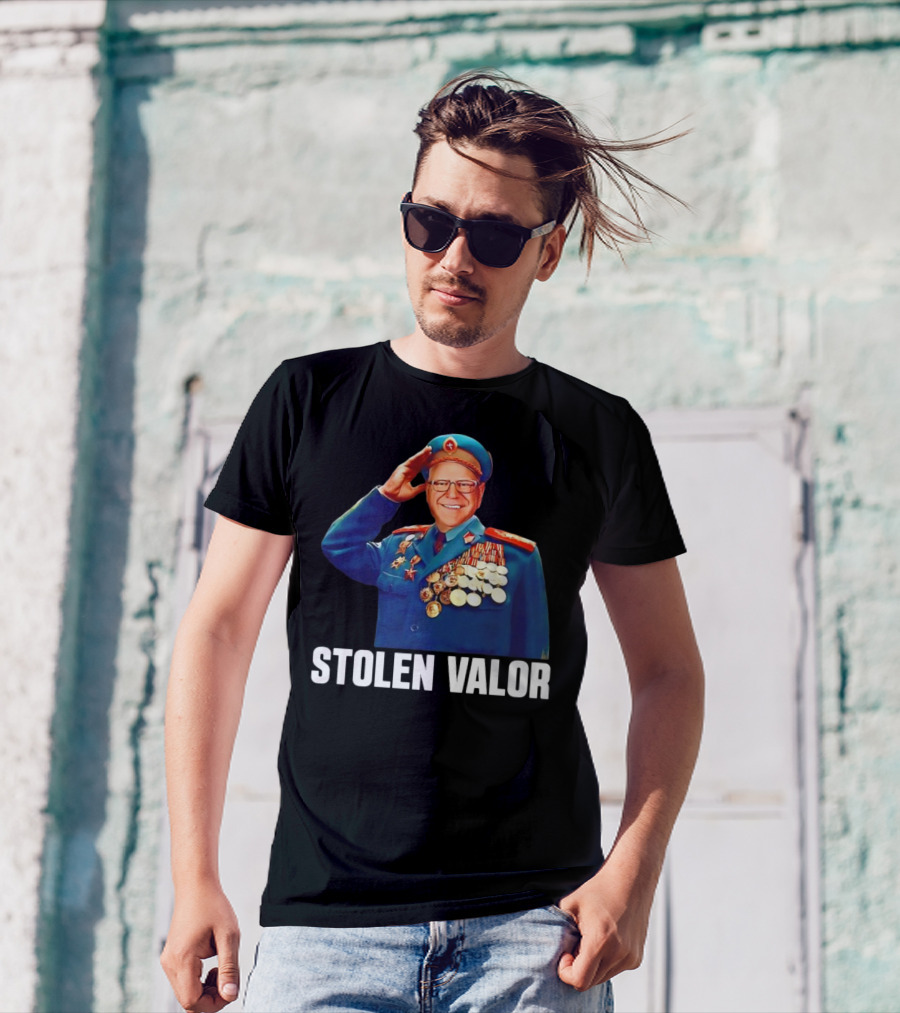 Tim Walz Stolen Valor Soviet Military Outfit Political Conservative T-Shirt