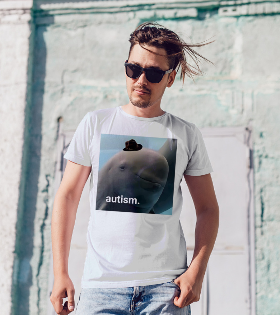 Autism Dolphin Meme With Hat T-Shirt