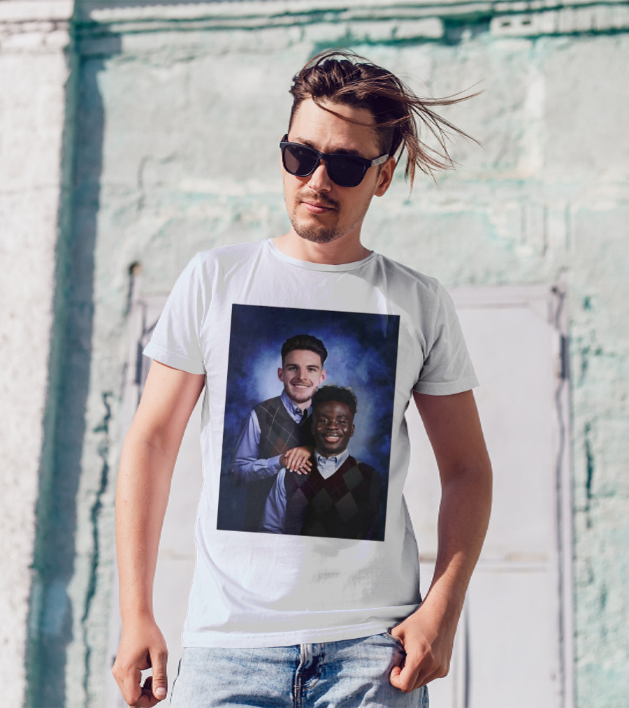 Declan Rice And Bukayo Saka Step Brothers Themed T-Shirt
