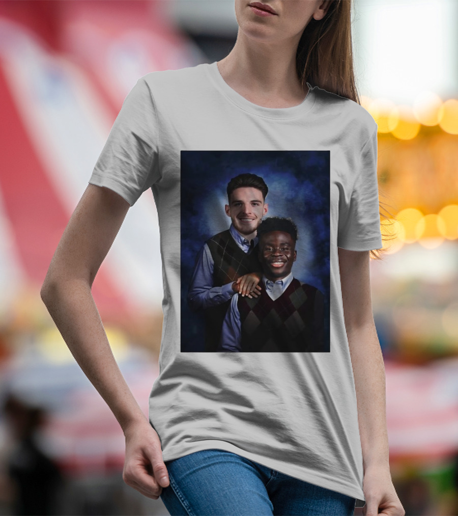 Declan Rice And Bukayo Saka Step Brothers Themed T-Shirt