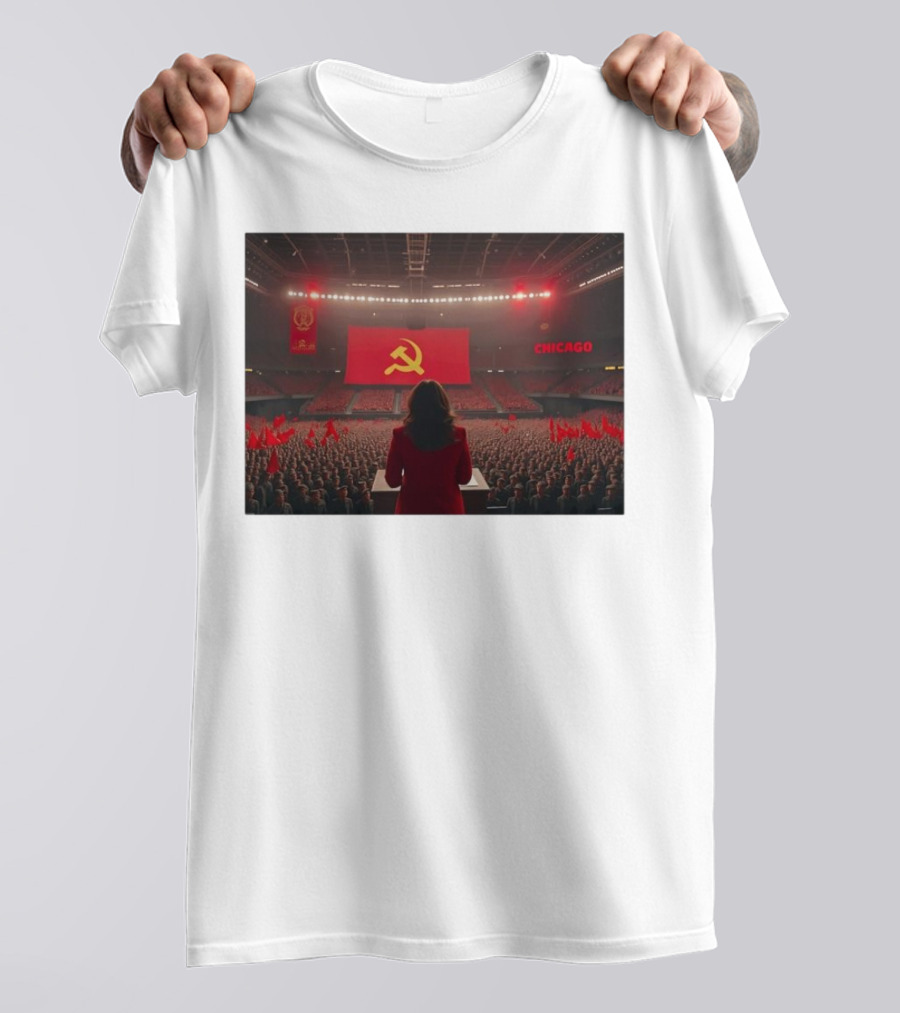 Kamala Harris Communism Chicago 2024 Soviet Symbol Rally T-Shirt