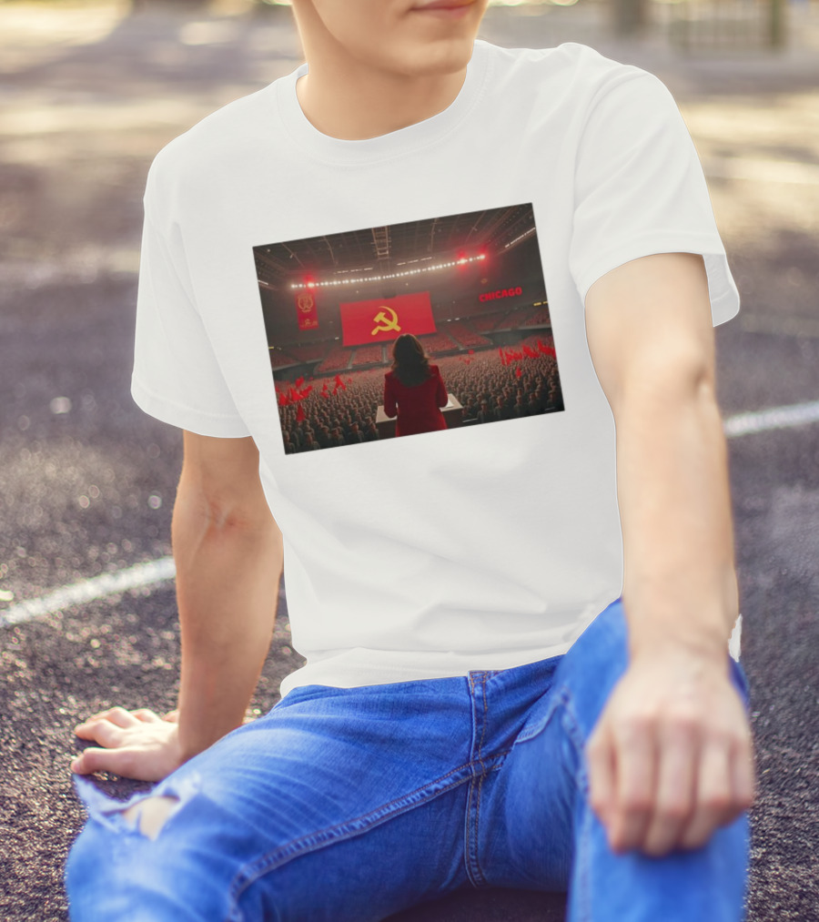 Kamala Harris Communism Chicago 2024 Soviet Symbol Rally T-Shirt