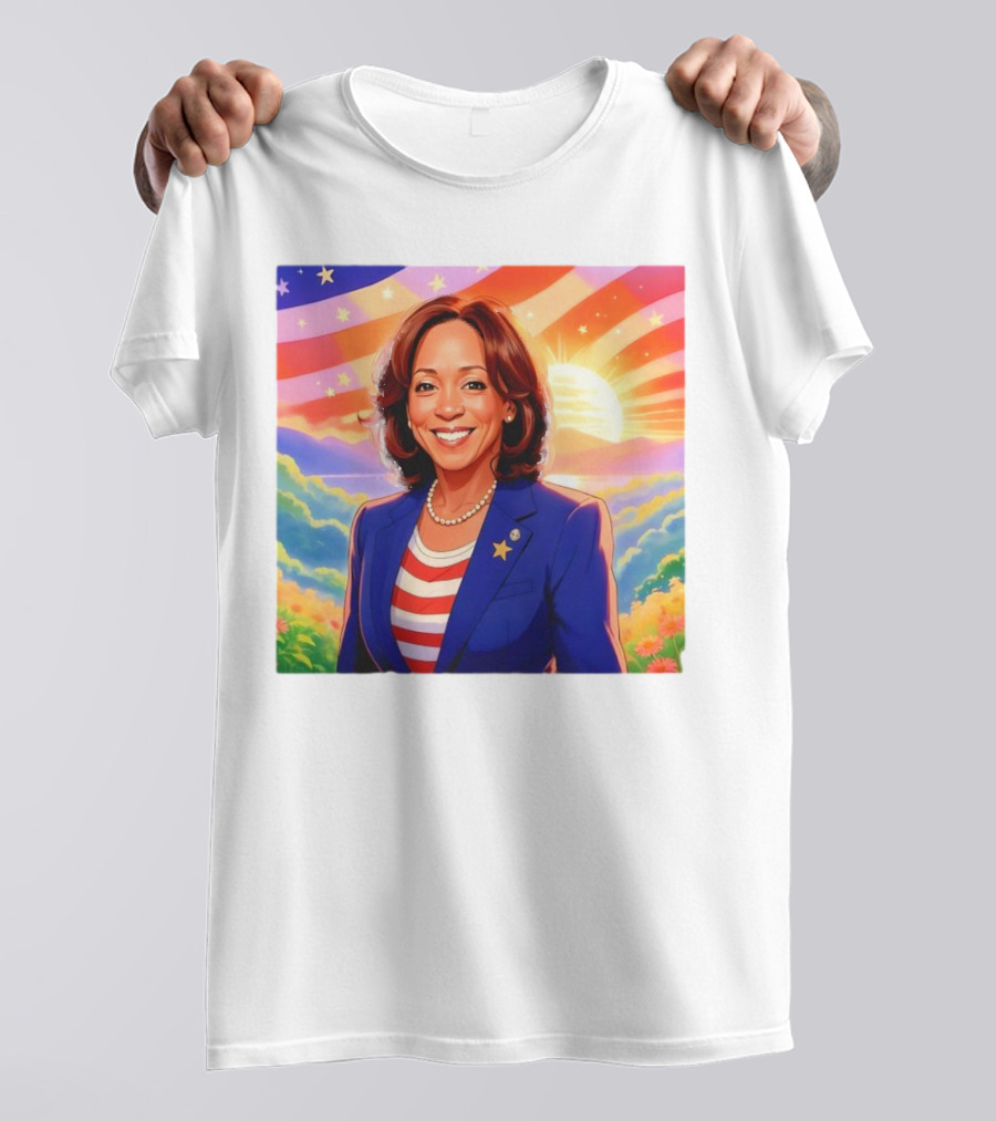 Kamala Harris Gorgeous It's Morning In America Sunburst Flag Scene T-Shirt