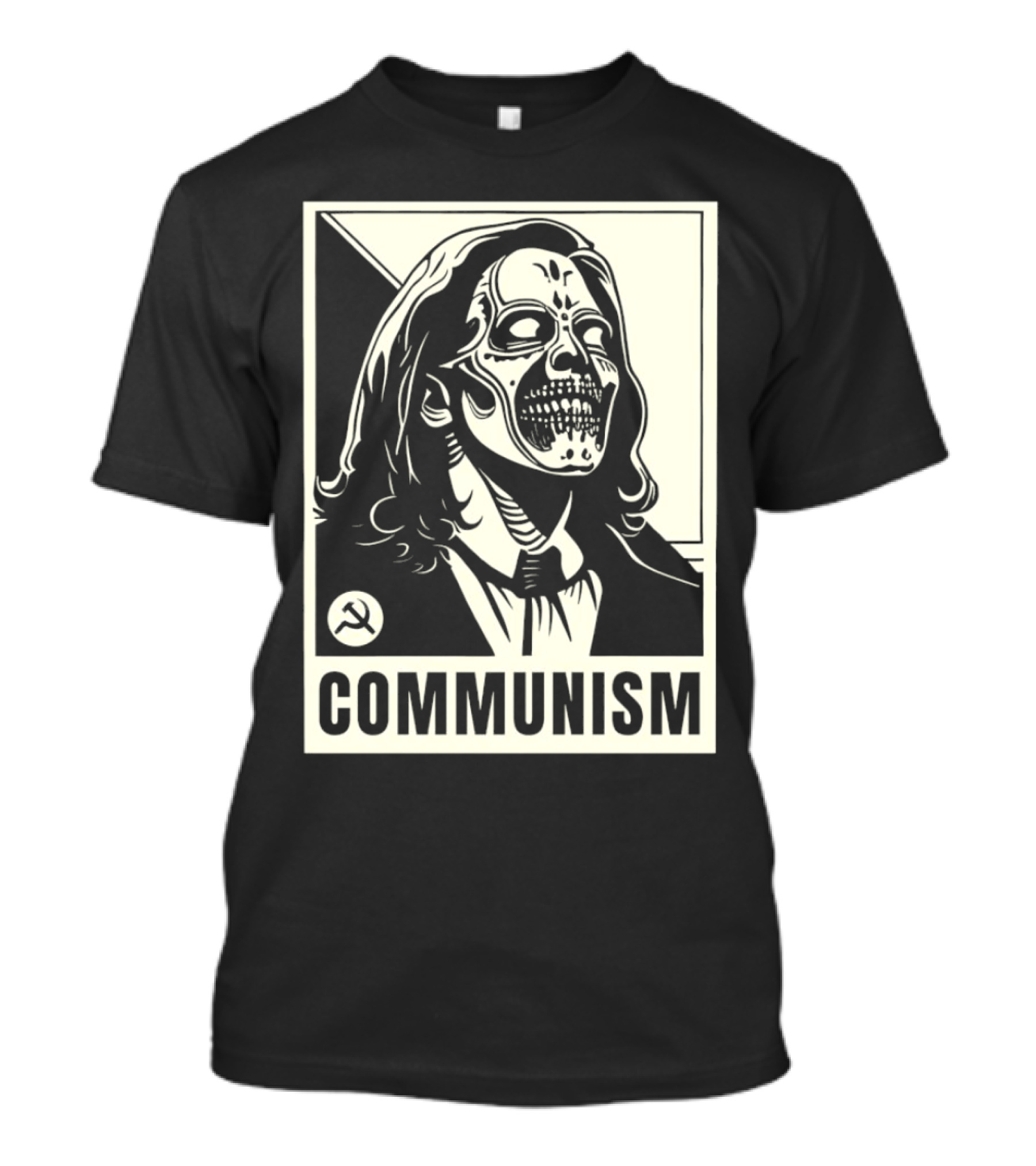 Kamala Harris Zombie Communism Skeleton Hammer And Sickle T-Shirt