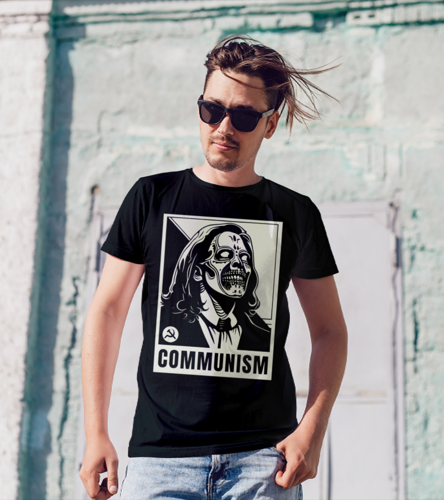 Kamala Harris Zombie Communism Skeleton Hammer And Sickle T-Shirt