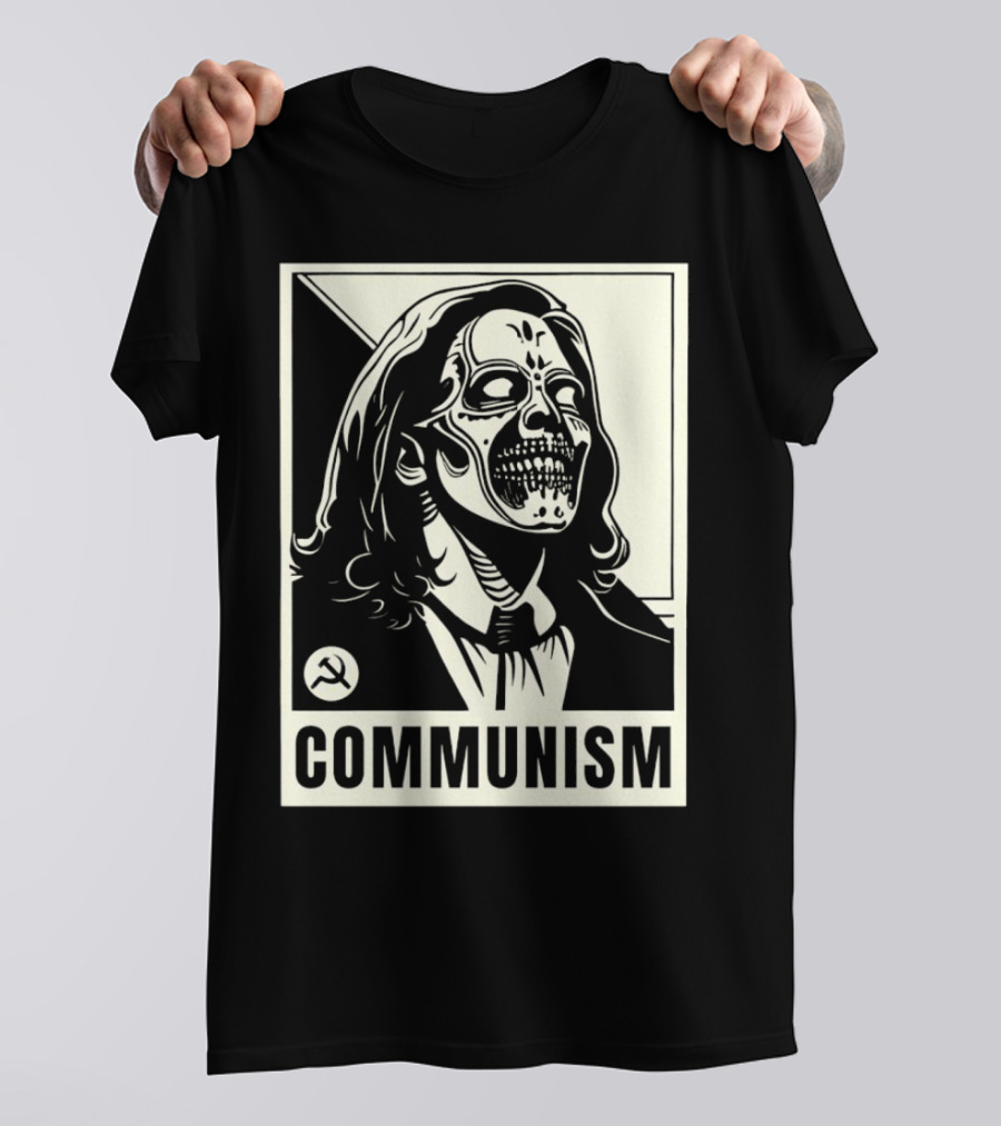 Kamala Harris Zombie Communism Skeleton Hammer And Sickle T-Shirt