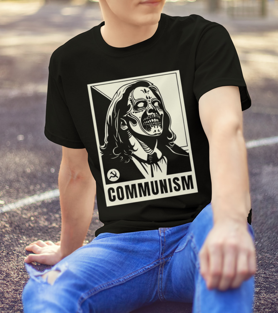 Kamala Harris Zombie Communism Skeleton Hammer And Sickle T-Shirt