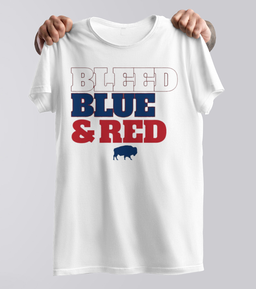 Bleed Blue And Red Buffalo Bills T-Shirt