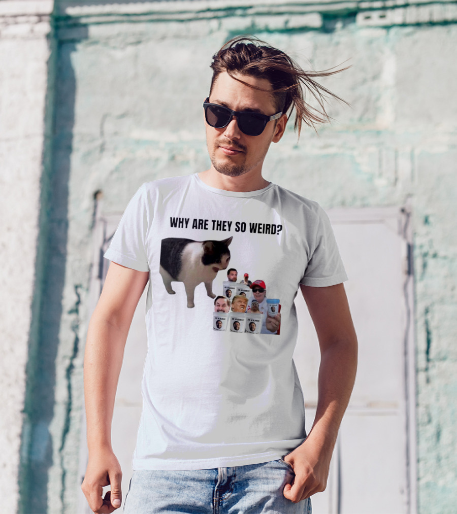 Cat Why Are They So Weird JD Vance Memes Full Family Kit T-Shirt