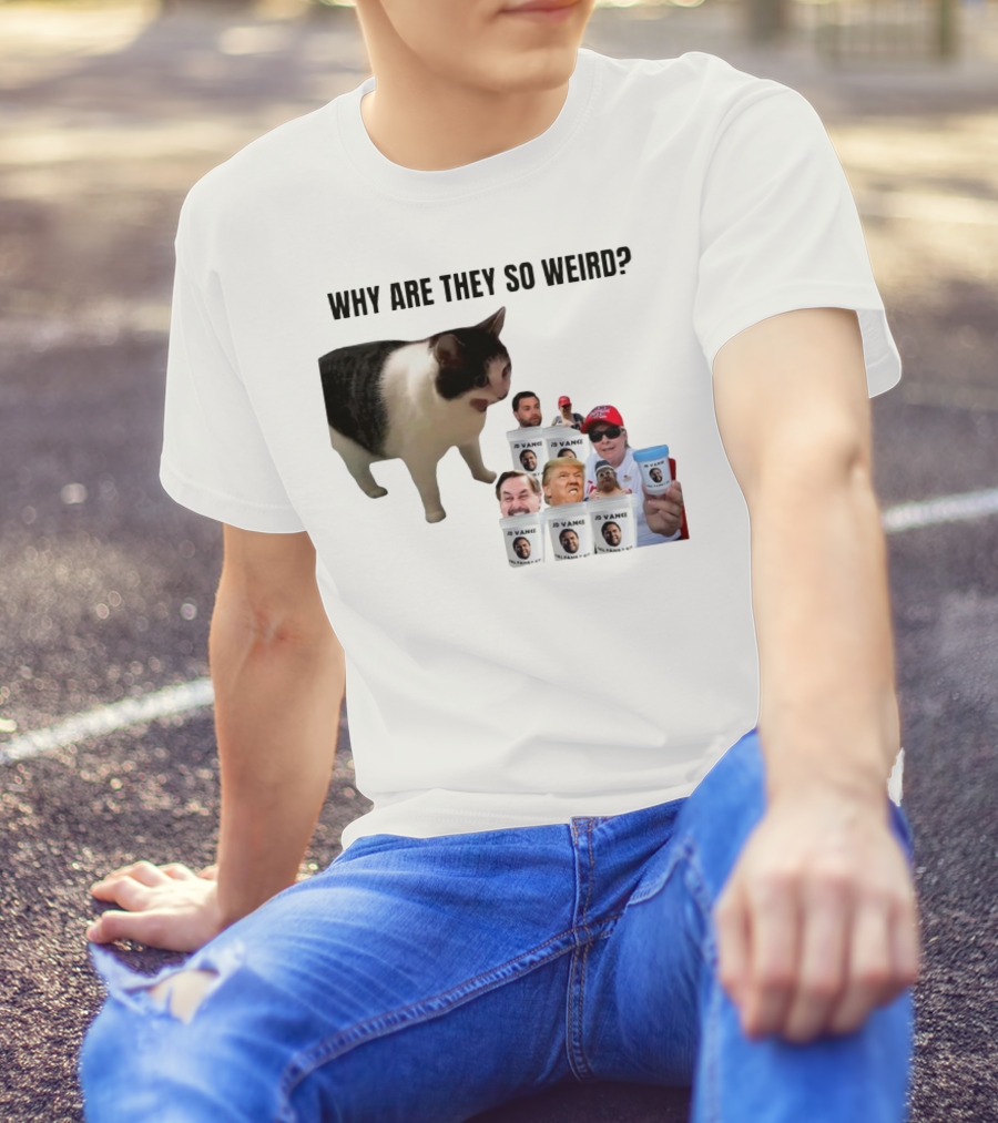 Cat Why Are They So Weird JD Vance Memes Full Family Kit T-Shirt