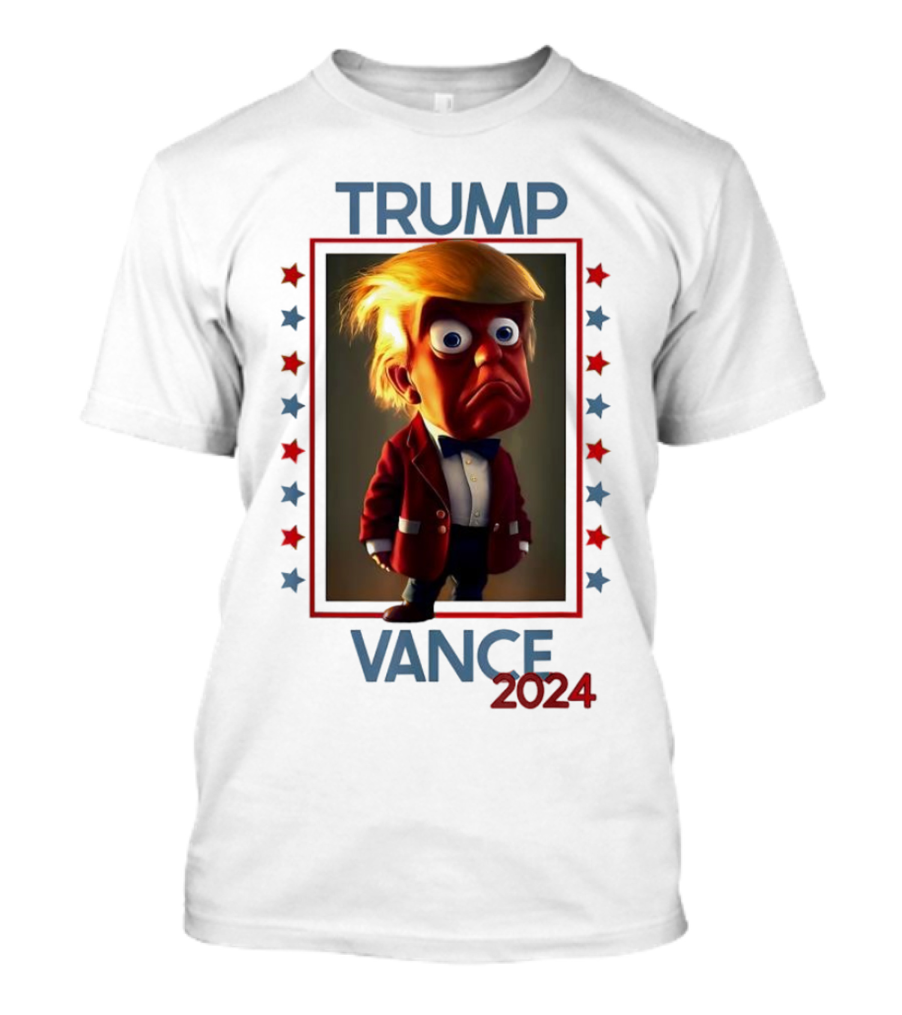 Trump Vance 2024 Puppet Character With Stars T-Shirt