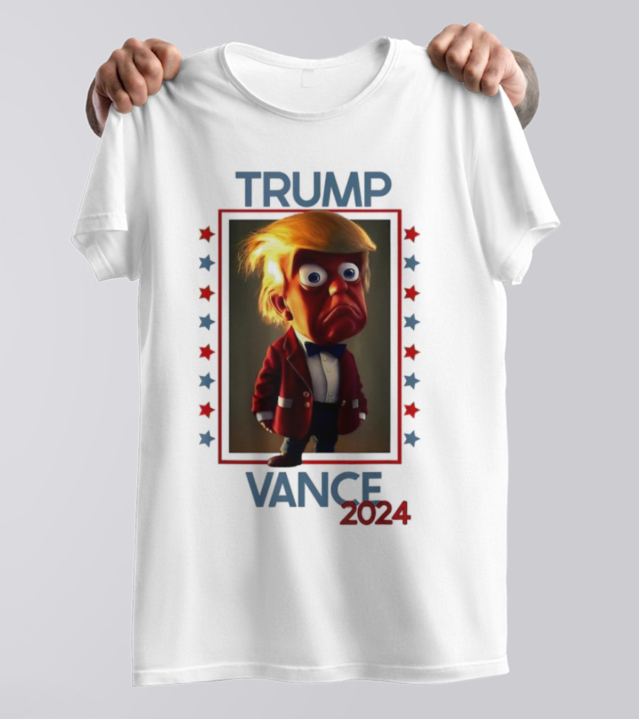 Trump Vance 2024 Puppet Character With Stars T-Shirt