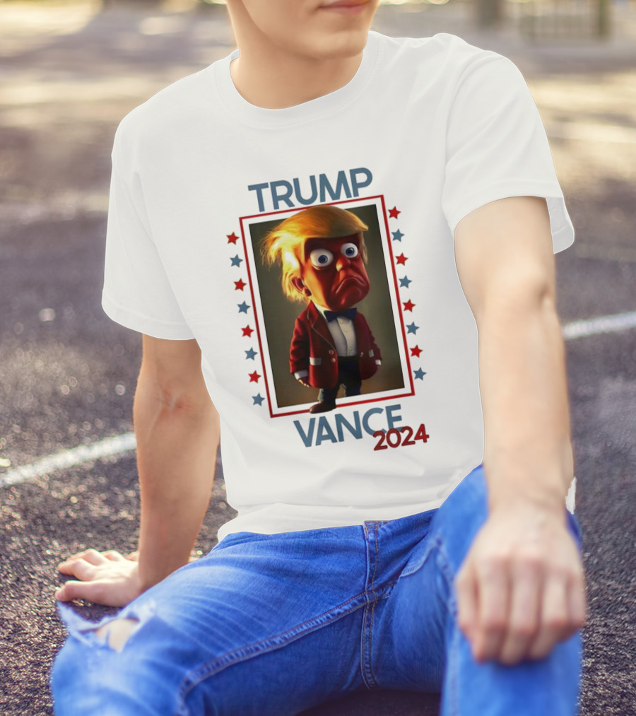 Trump Vance 2024 Puppet Character With Stars T-Shirt