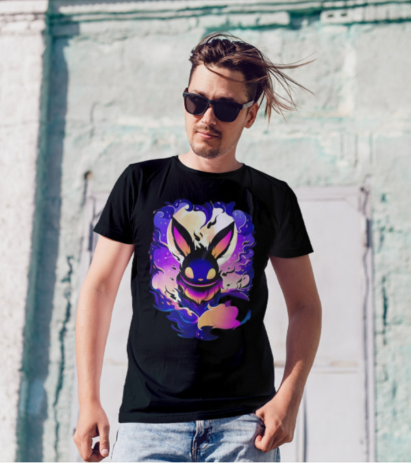 Eevee Darkness Cosmic Evolution Fantasy Anime T-Shirt