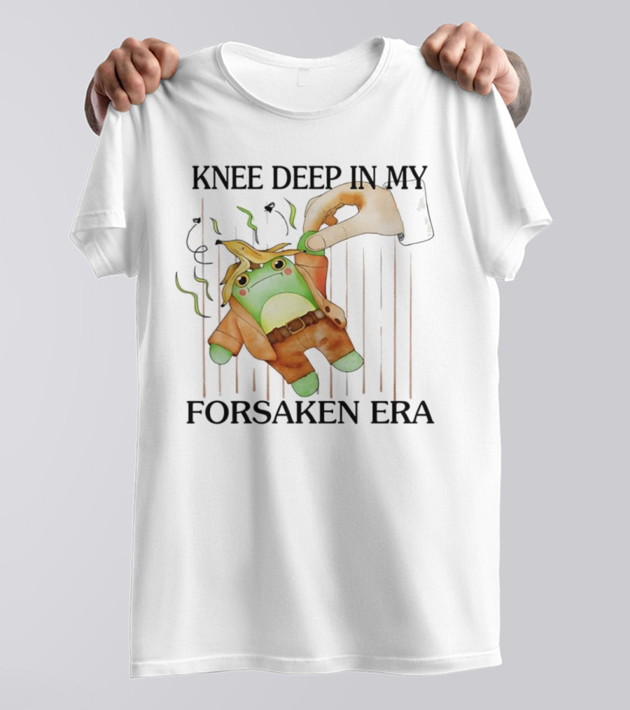 Knee Deep In My Forsaken Era Frog In Banana Peel T-Shirt