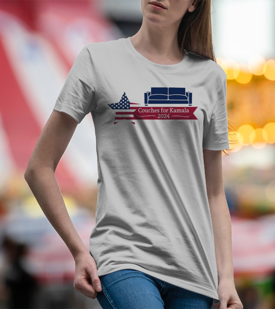 JD Vance Couch Couches For Kamala 2024 US Presidential Election Flag T-Shirt
