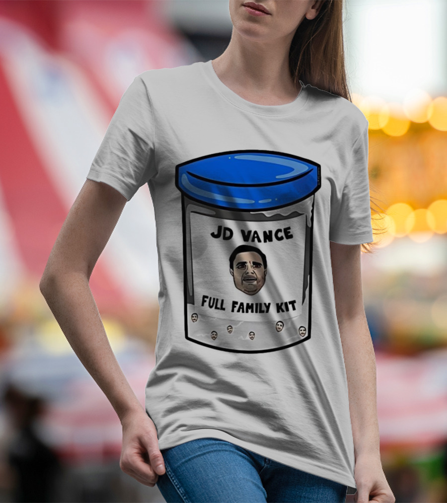 JD Vance Full Family Kit Face Jar Black Blue Lid T-Shirt
