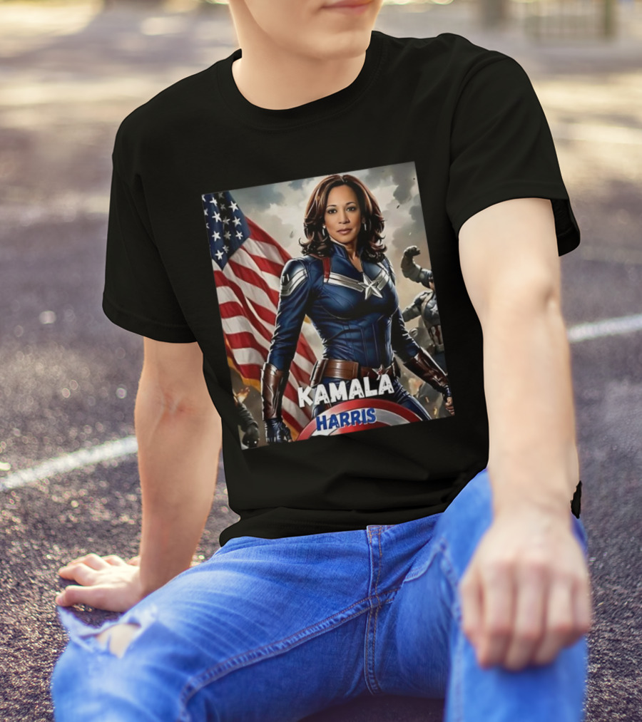 Kamala Harris In Captain America Suit T-Shirt