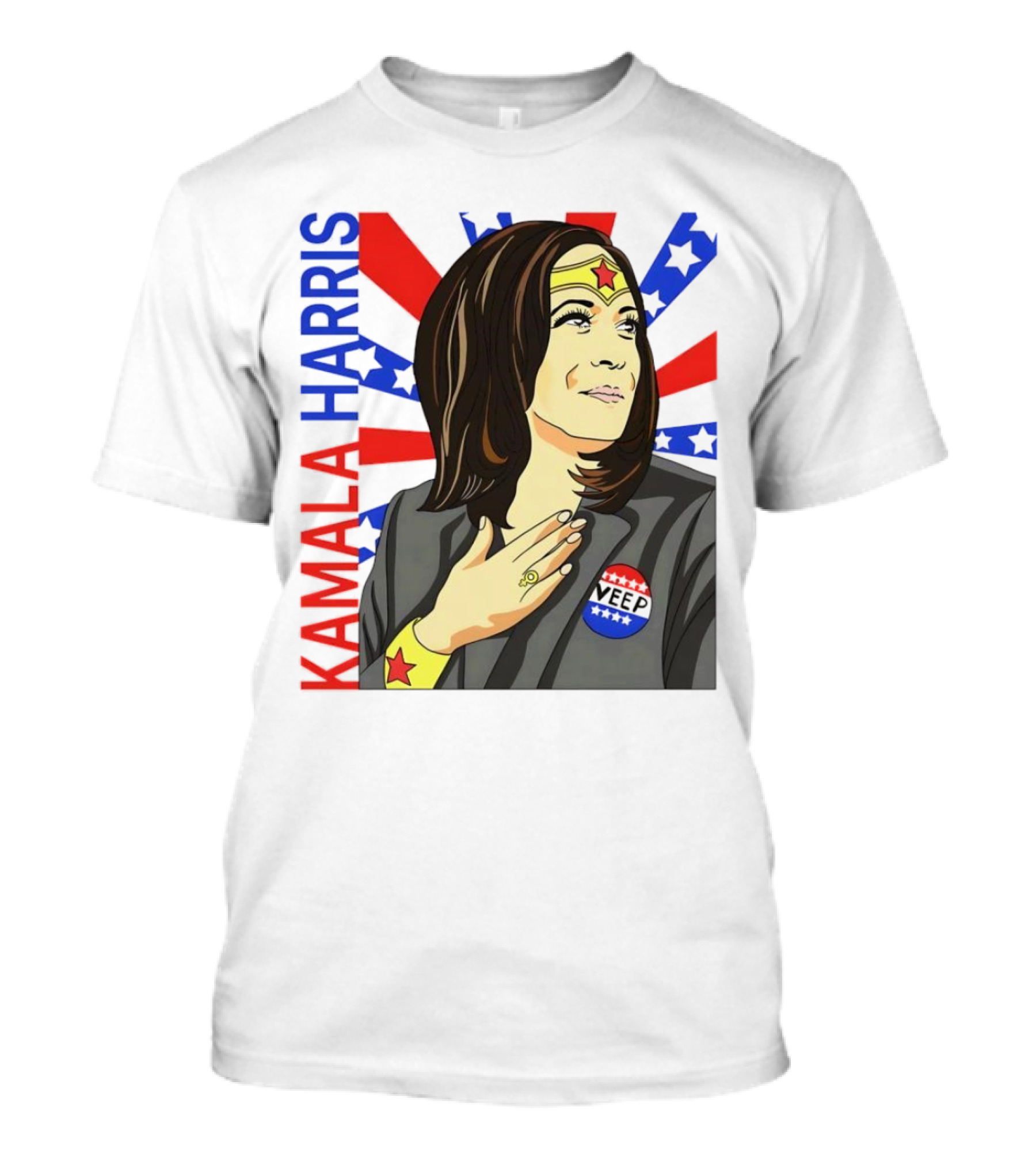 Kamala Harris Wonder Woman VEEP Stars Red And Blue T-Shirt